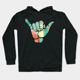 Brick and Teal Tie Dye Shaka Hoodie